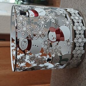 Bath & Body Works Playing Snowmen Candle Holder